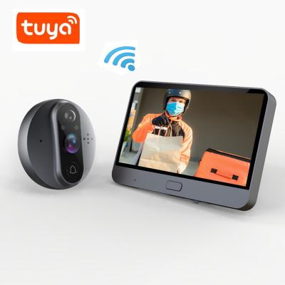 China Hd Door Viewer Video Hole Door Bell Camera Monitor Tuya Metal Smart Wireless Recorder Hidden Video Doorbell With R9 Intercom Video Doorbell for sale