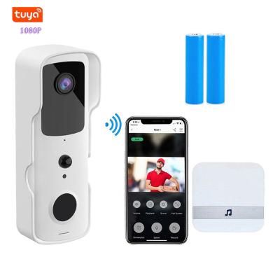 China CE 1080P Wireless Waterproof Plug Wifi Doorbell Double-Way Intercom Infrared Tuya Wifi IP Video Camara Door Bell Smart Design Hd Doorbell Inalambrico Doorbell With Camera for sale