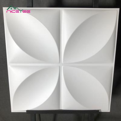 China Modern simple modern white flower 3d decorative wall art waterproof wall panel for walls home decoration for sale