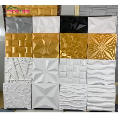 China modern simple geometric pvc wall panel sound insulation wall panel decor pvc 3d wall panels decorative for sale