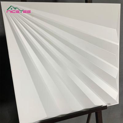 China 3d wall panels modern simple interior wall panel pvc wall cladding waterproof white for sale