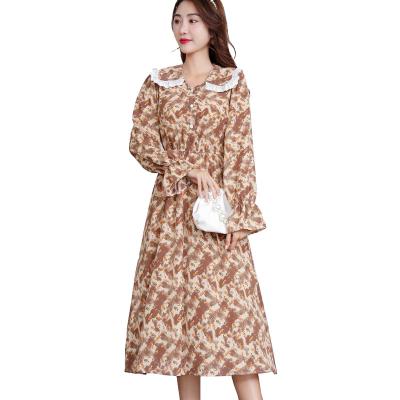 China YIRUO YM68 2021 Factory Price Fashion Women Summer Breathable Thin Chiffon Long Sleeve Casual Dress for sale