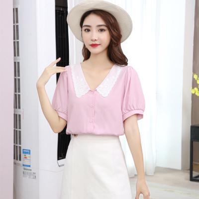 China YIRUO 2110 QUICK DRY women blouses drop shipping turn-down collar ladies tops blouse women for sale