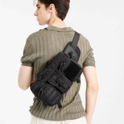 China Fashion Messenger Bag Men's Outdoor Tactical Waist Bag Multifunctional Sports Chest Bag for sale