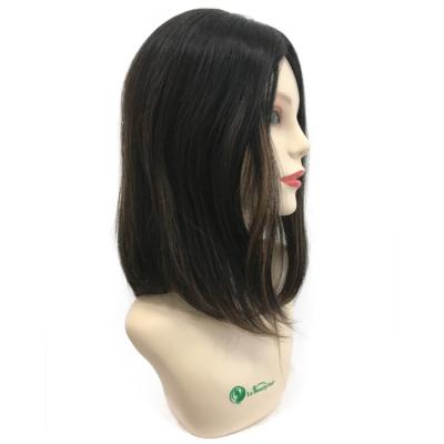 China 2020 New Fashion Natural Straight Color Cutide Virgin Natural Aligned Human Hair Topper Whopper Kippahfall Hair Piece Handtied Full Hair With PU for sale