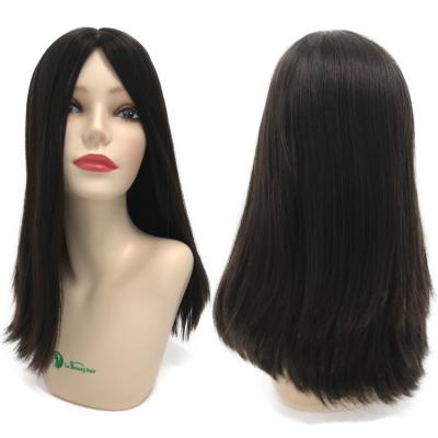 China Lebeauty Top Grade 150% Density Natural Color 2# Silky Straight Jewish Wig Kosher Wigs In Full Stock Virgin Cuticle Human Hair for sale