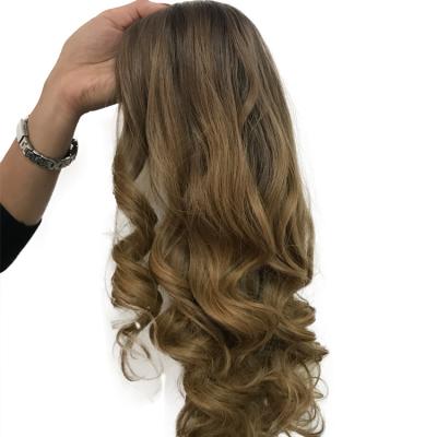 China High Quality Silky Straight Wave Unprocessed Silk Top With Ear To Ear Lace Front European Virgin Hair Wig For Jewish Women for sale