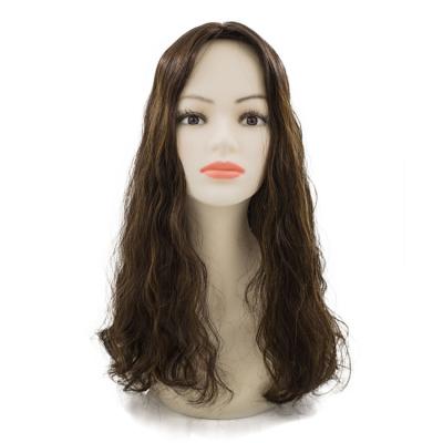 China European wavy 100% virgin silk hair topper wefted wefty silk top with wefted back for sale