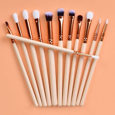 China Angular Blush Eyeshadow_Brush Rose Gold Crease Eyeshadow Brush Oval Eye Shadow Blending Brush for sale