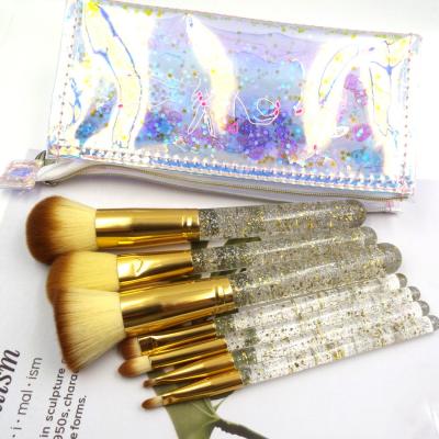 China Professional Makeup Brush Set Gold Makeup Brush 7Pcs Smudge Accessory Quality Glitter Makeup Brush Set for sale