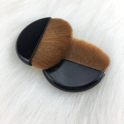 China Compact Blush Brush Half Moon Size OEM Factory Custom Wholesale Mini Accessories Blush Compact Brush for sale