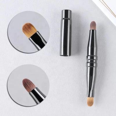 China Straight Flat Brush Eye Natural Hair Concealor Pro Kinlly Makes Magnetic Mini Travel Pen Doublehead Eyeshadow Makeup Brush for sale