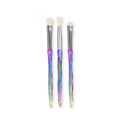 China Lime Blue Green High Quality Private Label Rhinestone Flat Brush Hologram Vegan Diamond Marble Makeup Brush Purple for sale