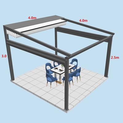 China Removable Sturdy Aluminum Balcony Cover/Tent Rain Cover Rain Cover Garden Parasol Extendable/Anti-UV/Windproof PVC Cavity Frame for sale