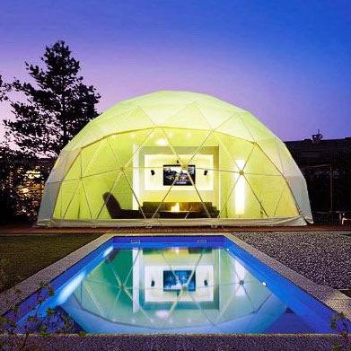 China Varnish 8m Diameter Geodesic Dome Baking Tent For Outdoor Event Dome Tent for sale