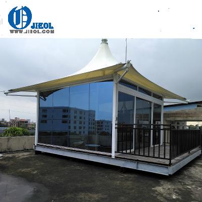 China Waterproof, UV resistance and anti fire resistance membrane structure hotel tent luxury island hotel tent for sale