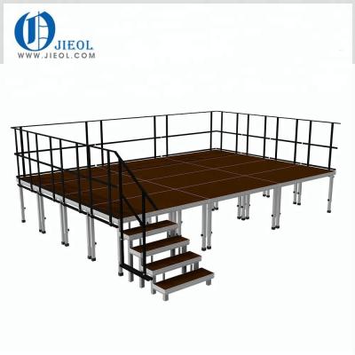 China Concert Poly Adjustable Height Wooden Stage Truss Platform For Events for sale