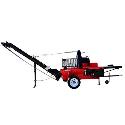 China Farms 2020 New 20 Ton CE Approved Gasoline Log Splitter Cutter Machine Firewood Processor For Sale for sale