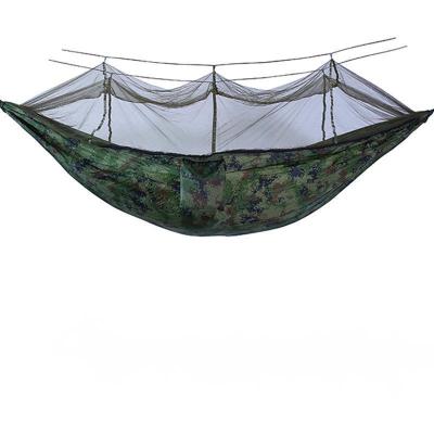 China Double Parachute Cloth Adult Hammock With Mosquito Net Mosquito Repellent Anti-Rollover Swing for sale