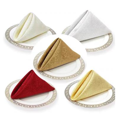 China Hotel Disposable High Quality 100% Folded Polyester Napkin for sale