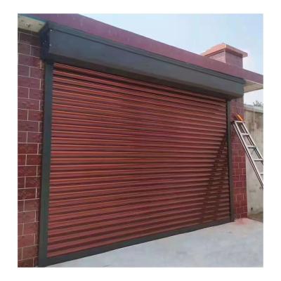 China Heat Insulation Aluminum Alloy Rolling Shutter Electric Remote Control Steel Door for sale