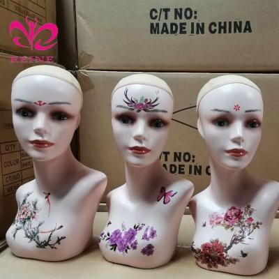 China European Clothes Window Display Beauty Scarf Hat Display Props Mannequin Wig With Chinese Styles Head Realistic Mannequin Head for sale