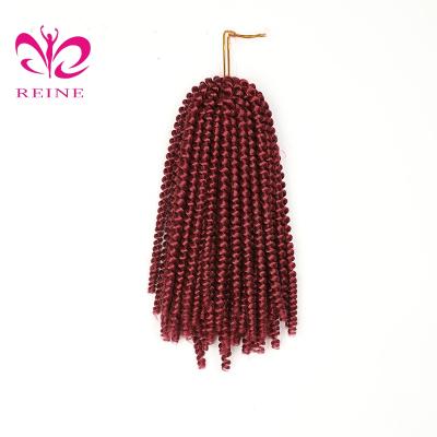 China Hot Selling 110g Fiber QUEEN Afro Twist Curly Bulk Synthetic Marley Braiding Pre Twisted Synthetic Hair Extension For Crochet Braids for sale