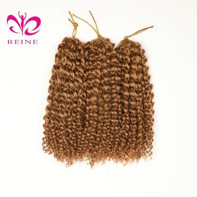 China QUEEN African Hairstyle Mali fiber dangle curly braiding hair extension 8inch 3pcs synthetic twist hair for sale