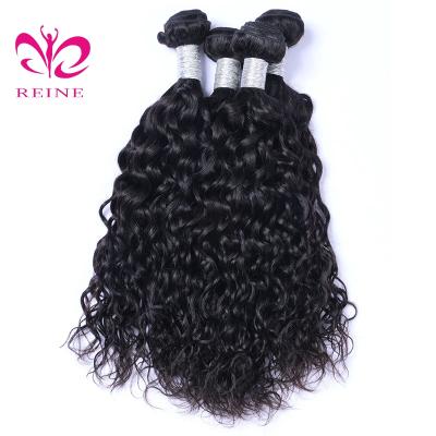 China Cuticle Aligned QUEEN Hair Water Wave Bundles With Closure Brazilian Hair Weave Bundles With Closure Remy Human Hair 3 Bundles With Closure for sale