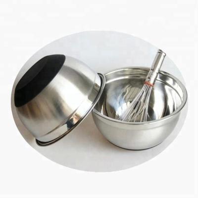 China Viable Wholesale Stainless Steel Fruit Salad Mixing Bowls With Non-slip Silicone Bottoms for sale