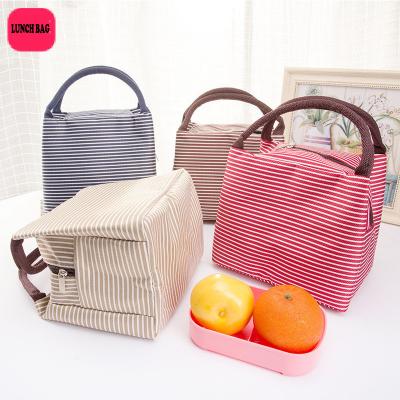 China Wholesale Lightweight Japanese Style Aluminum Foil Bento Bag Waterproof Canvas Student Insulated Lunch Bag For Kids for sale