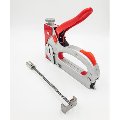 China Professional Furniture 4-14mm Manual Staple Gun Tacker Stationary With Rubber Coated Grip for sale