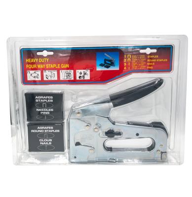 China Stationary Furniture Heavy Duty 4 Way Staple Gun Kit For Retailer for sale