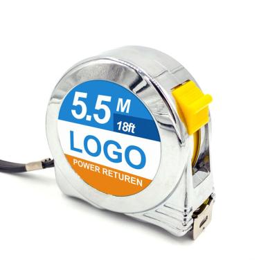 China Custom Logo High Quality Self Retractable 5.5M Measuring Tape with Auto Lock 5.5MT*25mm for sale