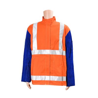 China Premium Fire Retardant Safety XL Size Working Coveralls Welding Flame Retardant Cotton Jackets for sale