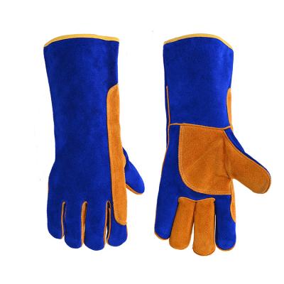 China Puncture Resistant Low Price Cool Leather Welding Long Welding Gloves For USA for sale