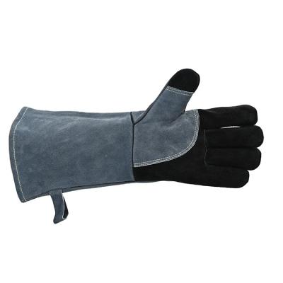 China Welding Customize Selected Split Cow Leather CE Leather Welding Gloves for sale