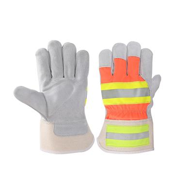 China Standard Crack Hi Strength Mens Welding Work Cowhide Leather Palm Working Gloves for sale