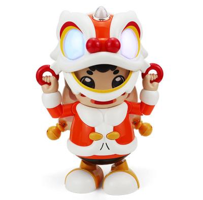 China Toy Funny Battery Operated And Electric Dancing Lion Music Lights Toys Cute Electric Universal Dancing Robot Toys for sale