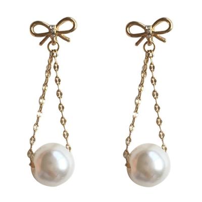 China TRENDY Design Fashion Ladies Pearl Simple 925 Silver Women Earrings for sale