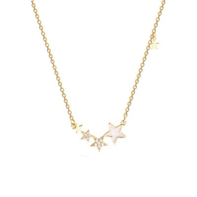 China 2021 new fashionable CLASSIC titanium fashion temperament star steel simple necklaces for sale