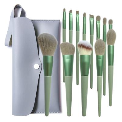 China Angular Blush 13 Soft Hair Makeup Brush Set Aoki Handle Eyeshadow Brush Slanted Contouring for sale