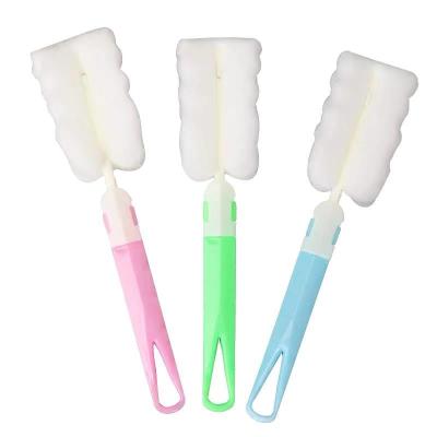 China Viable Detachable Bottle Washing Sponge Brush For Baby Feeding Bottle Super Dish Washing Tool for sale