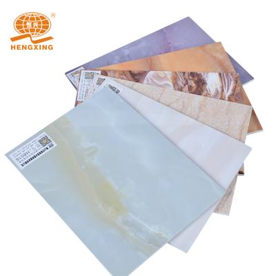 China Anti - Corrosion UV Imitation Marble Stone Plate / PVC Panel For Living Room TV Backdrop for sale