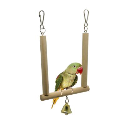 China Parrot Toys Parrot Toys Bird Toy Natural Color Viable Color Swing Frosted Parrot Stand Bird Stand Playground for Birdcage Pets Toys and Accessories for sale