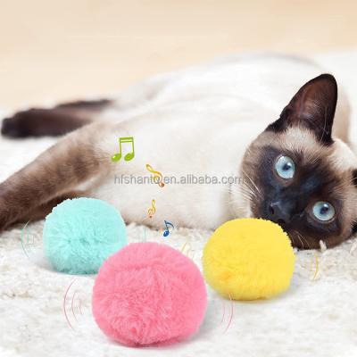 China Stored Cat Toy Ball Sound Gravity Interactive Teasing Plush Toy Simulate Birds Frog Sound Gravity Interactive Teasing Plush With Interactive Catnip Ball for sale