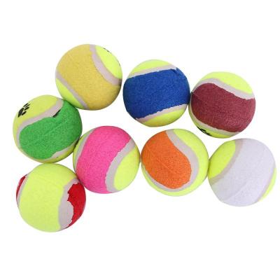 China Stored Diameter 6.5cm Colorful Eco-friendly Rubber Pet Tennis Balls For Dogs Pet Safe Dog Toys For Exercise Training for sale