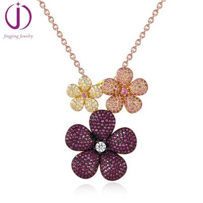 China CLASSIC 925 Sterling Silver Customize Initial Necklace Flower Shape Pendant Pendant Necklace for sale