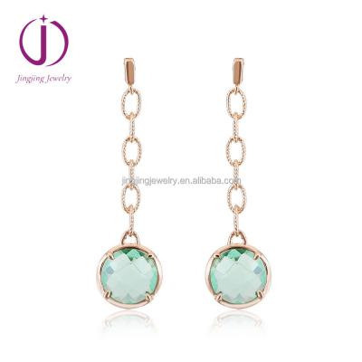 China Guangzhou Manufacturer China Micro Pave Set Earring CZ Stones Handmade 925 Sterling Silver Crystal Ball Earrings for sale