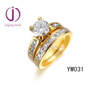 China Guangzhou Manufacturer Of China Factory 925 Silver Clear CZ Double Wedding Ring China for sale